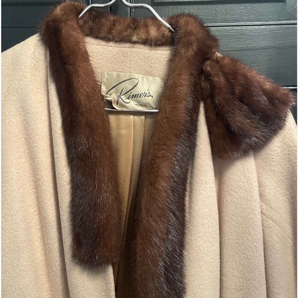 Mink trim vintage coat
